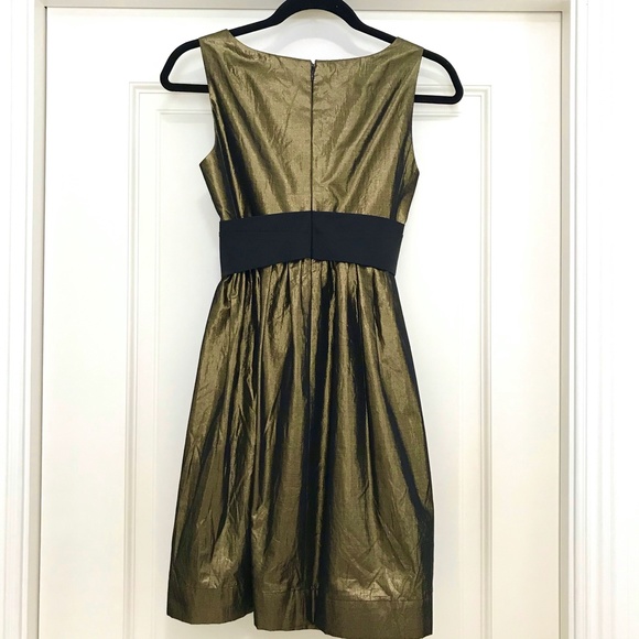 DKNY Gold Metallic Dress - Size 0 - Picture 7 of 9